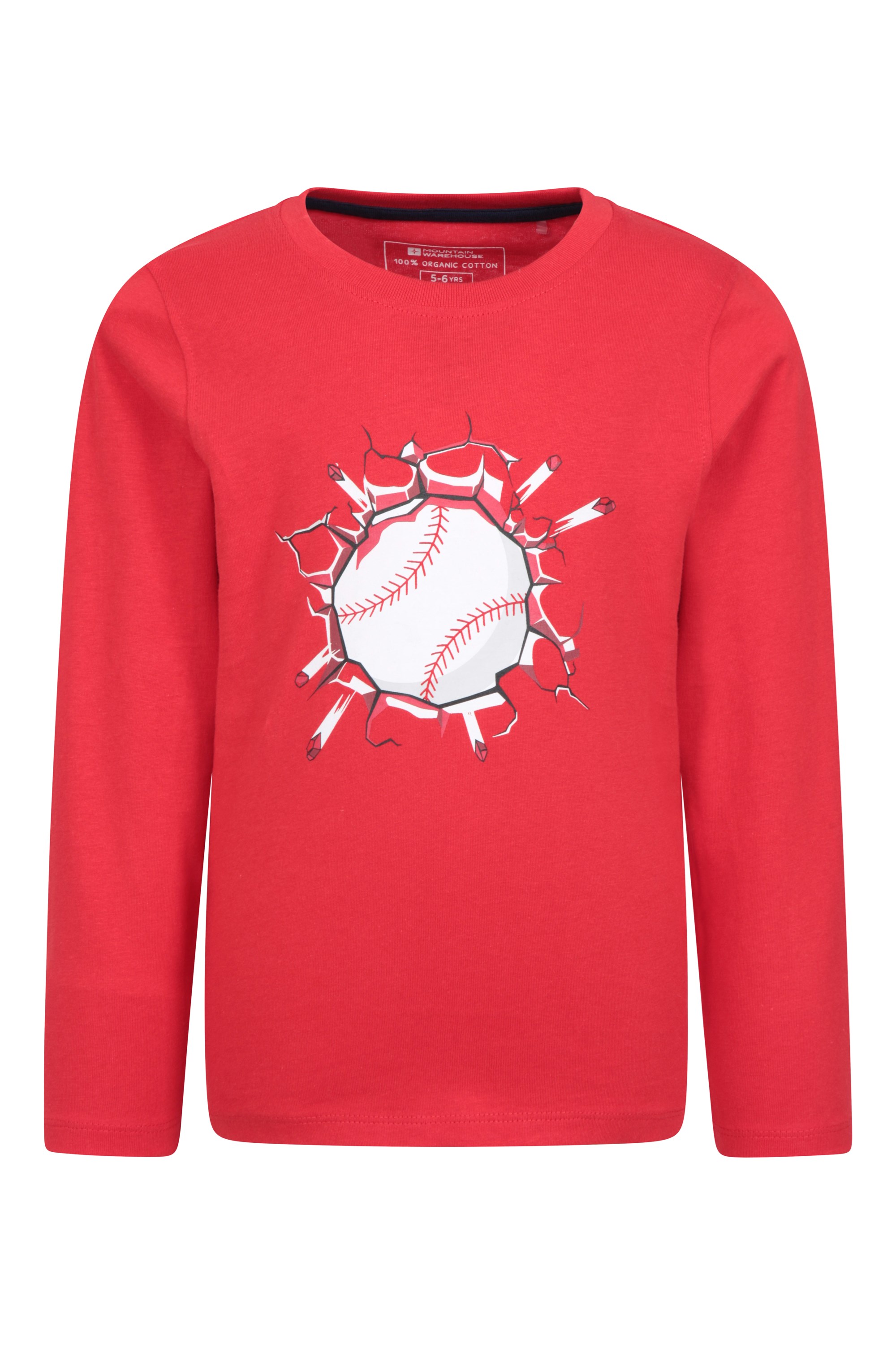 Baseball Kids Organic T-Shirt - Red