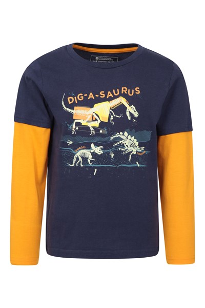 Digasaurus Kids Organic T-shirt - Navy