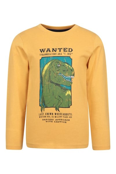 Wanted Dino Kids Organic T-Shirt - Yellow