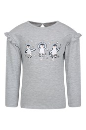 T-shirt dziecięcy organiczny — tańczące pingwiny