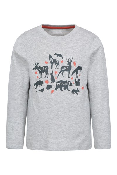 Stay Wild Kids T-Shirt - Grey