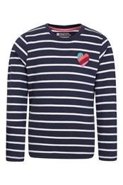 Breton Kids Striped Long-Sleeved Top Navy