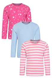 Basic Kids Long-Sleeve Top - Multipack Pale Blue