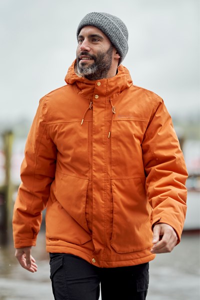 Coastline Mens Borg Waterproof Jacket - Orange