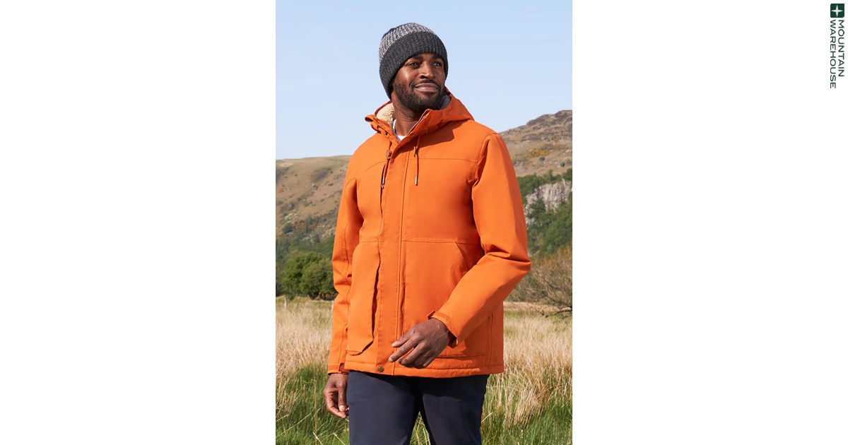 Burnt Orange Glacier Borg Lined Hooded Fleece
