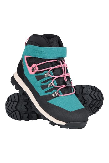 Scale Kids Waterproof Walking Boots Teal