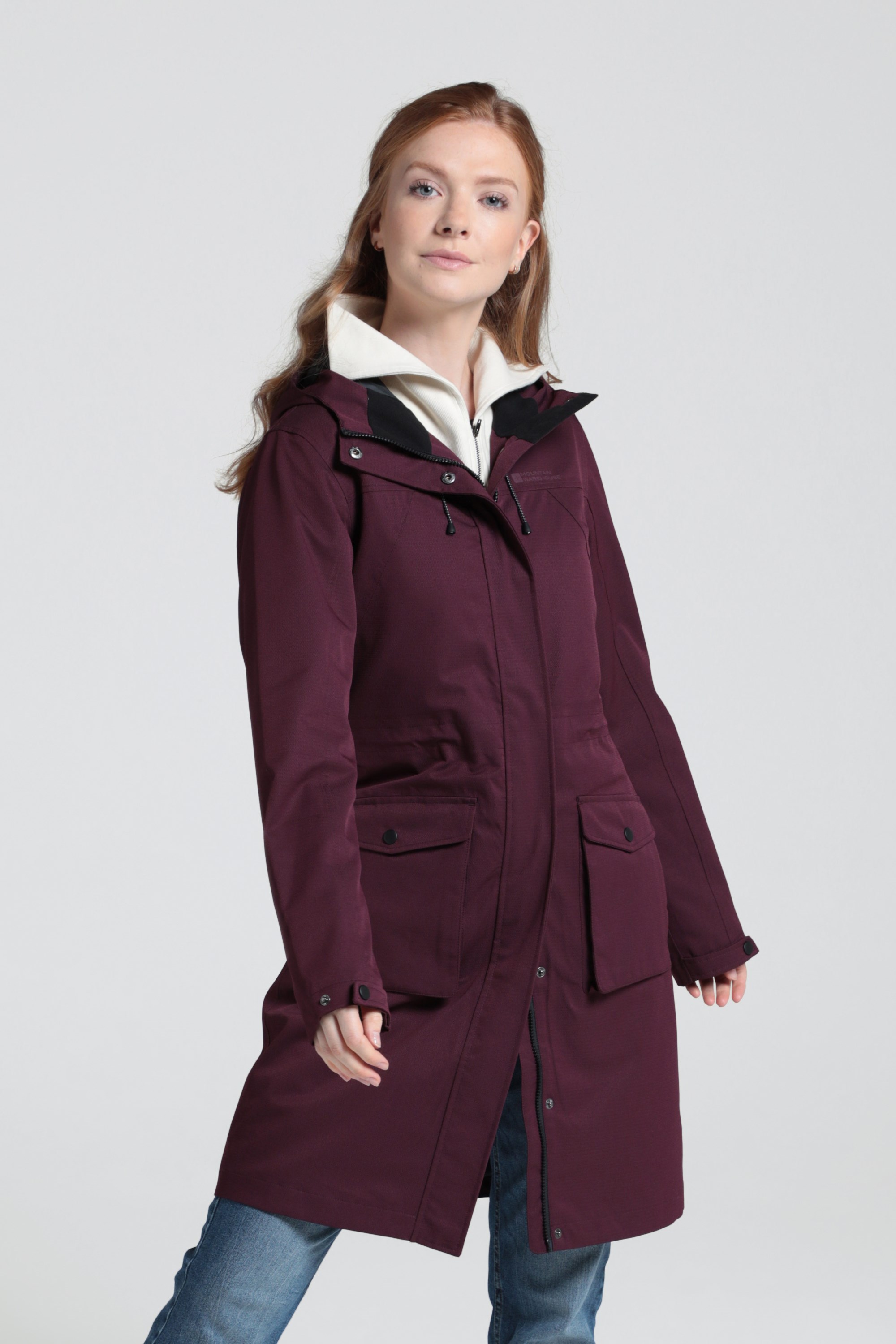 Womens longline waterproof parka Clearance