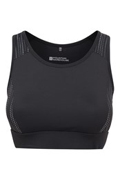 Time Trial Womens Mid-Support Sports Bra Black