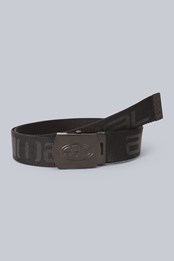 Animal Printed Web Belt Black