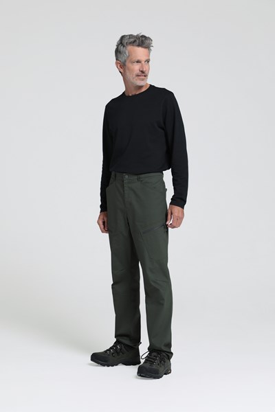 Urban Mens Cargo Trousers - Green