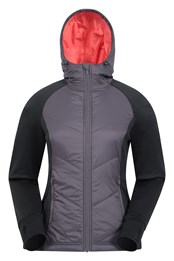 Recycled Womens Active Padded Jacket Dark Grey