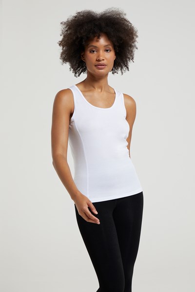 Keep The Heat Womens Thermal Vest Top - White