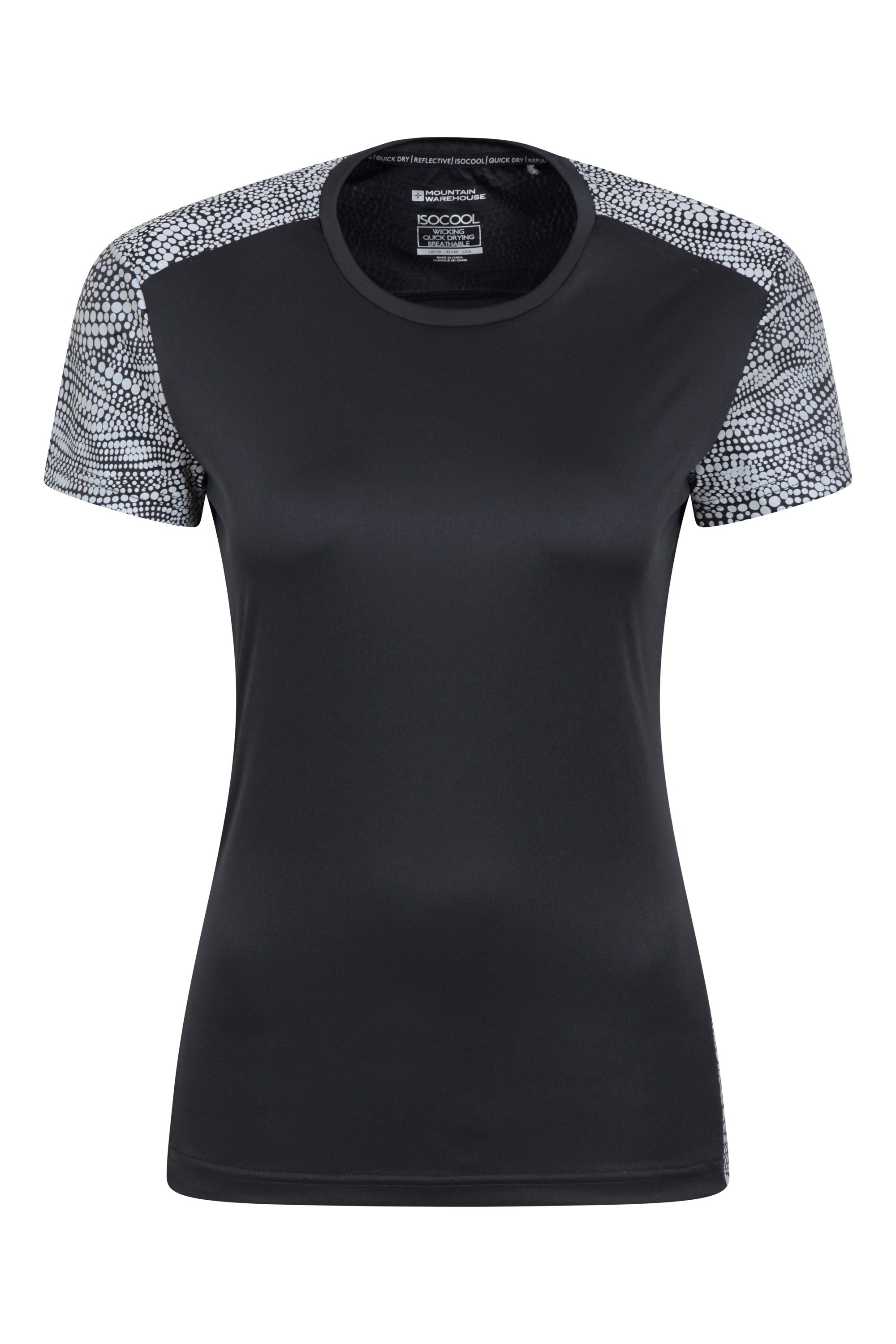 Pro Running Reflective Womens T-shirt Black