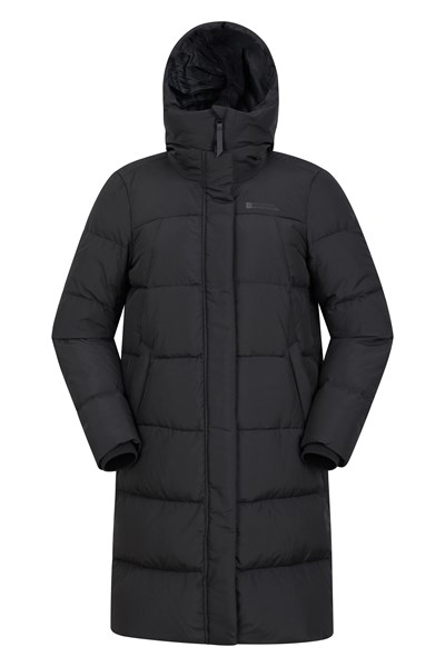 Andes Extreme Womens Long Down Jacket - Black