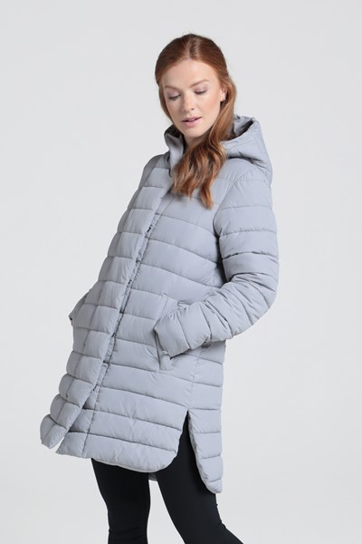 Aspen Womens Recycled Padded Jacket - Silver