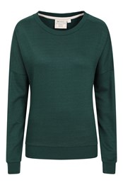 Bamboo Womens Loungewear Sweatshirt Dark Green