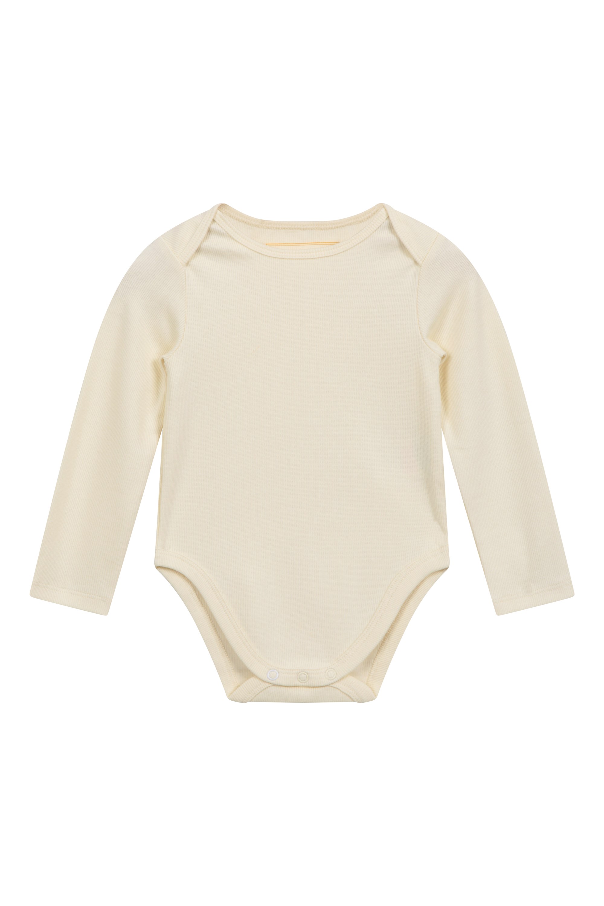 Petit Bateau Baby Set of Two Ribbed LS Cross Over Bodysuits Beige