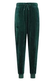 Velour Womens Loungewear Pants Dark Green
