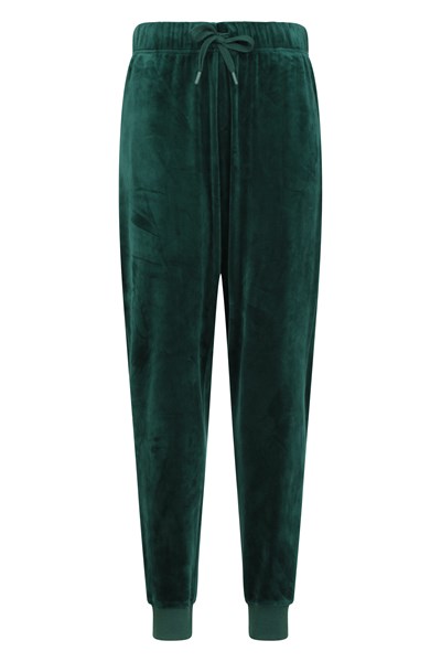Velour Womens Loungewear Pants - Green