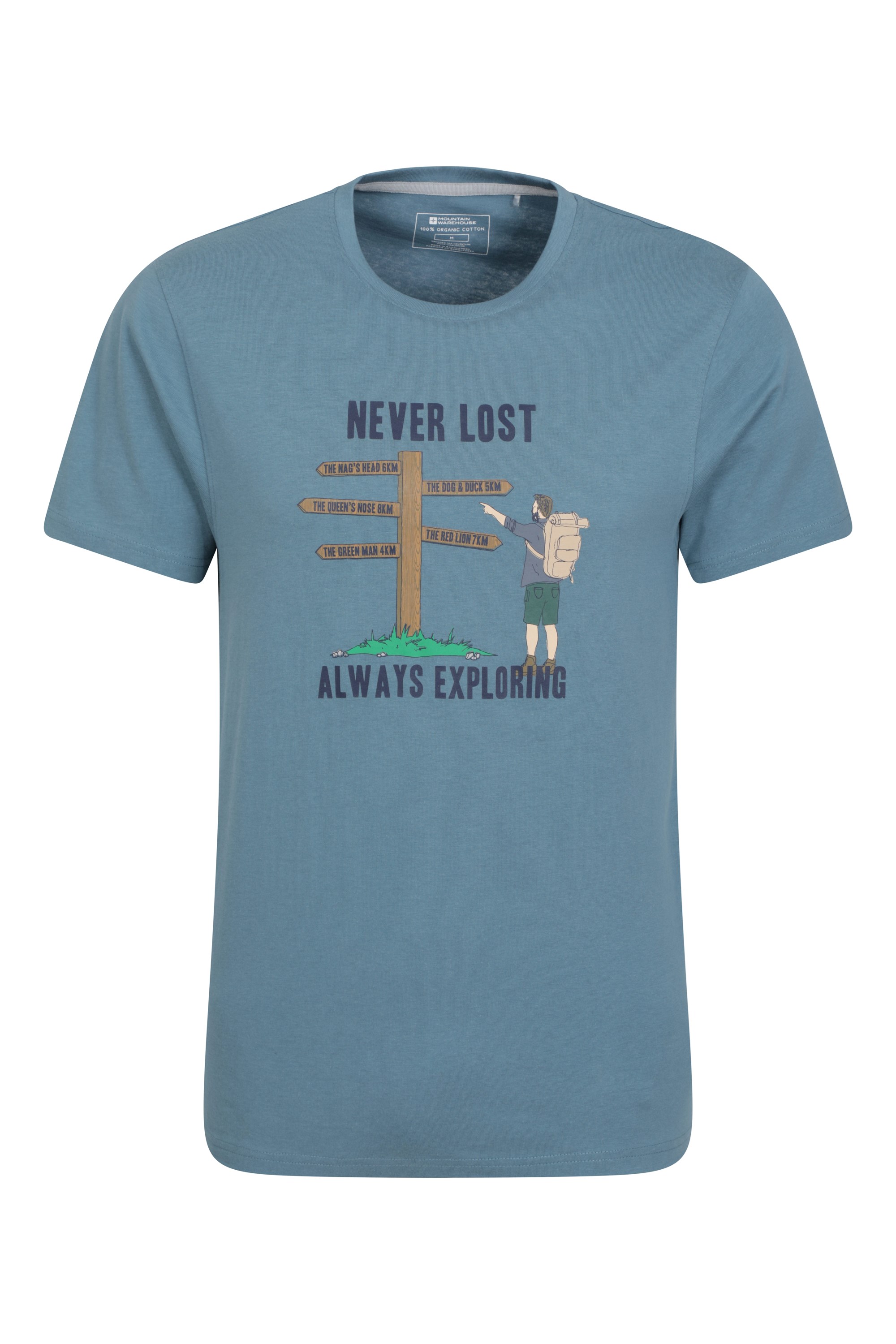 Never Lost męska koszulka organiczna -
