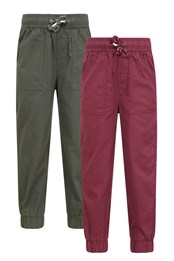 Kids Organic Woven Trousers 2-Pack