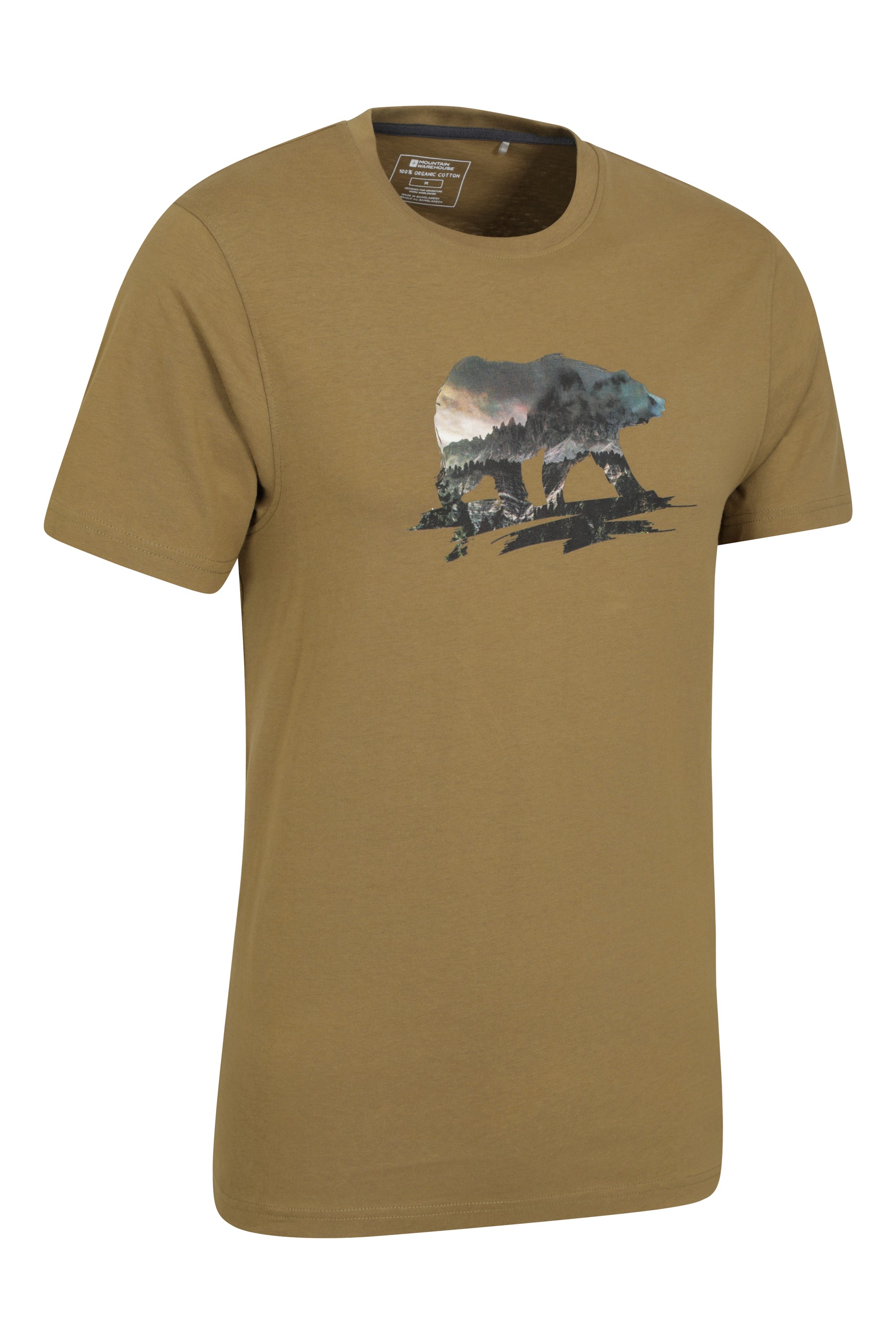Wandering Bear - t-shirt męski z bawełny orrganicznej - Green