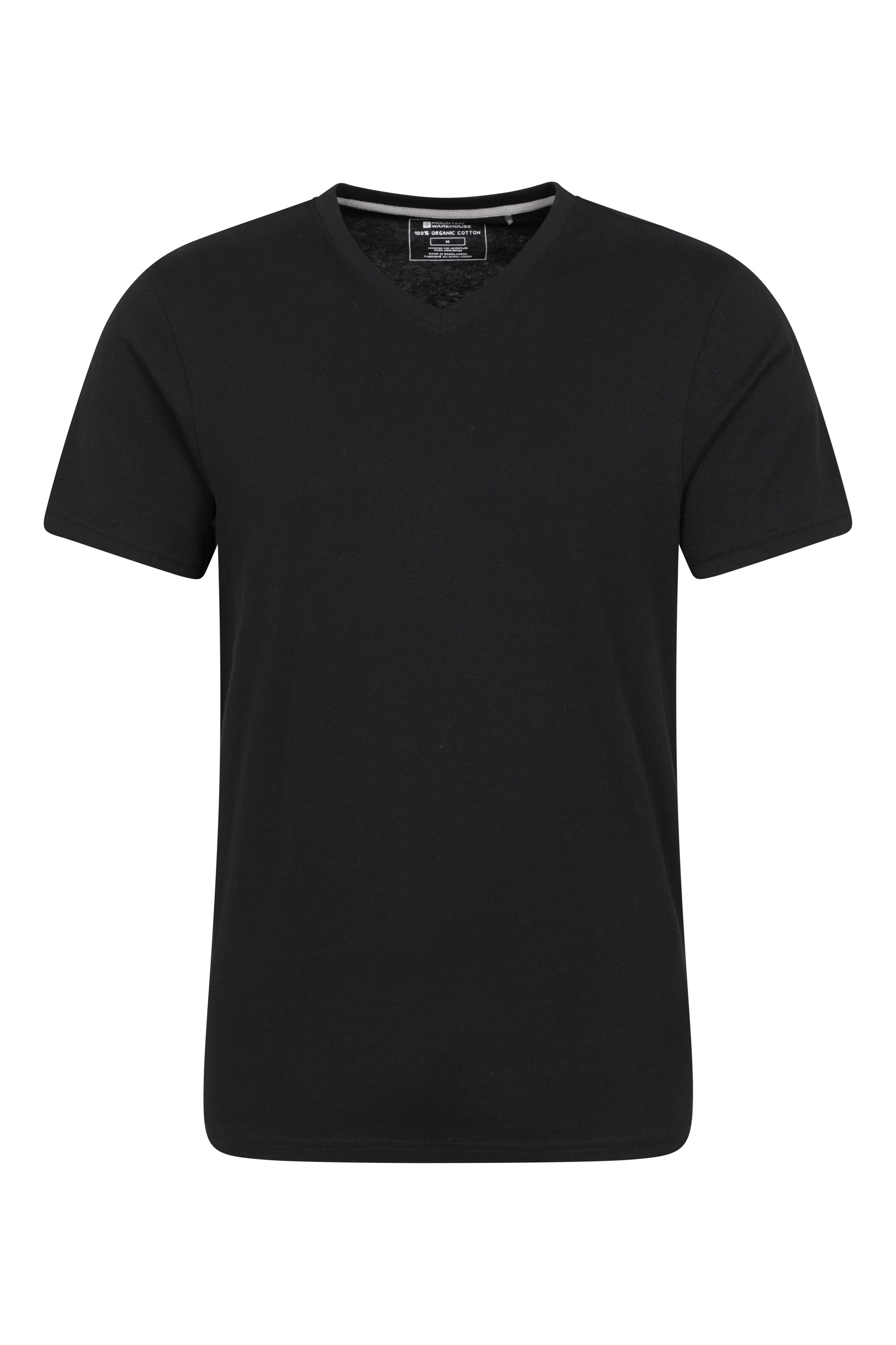 Eden koszulka męska organiczna z dekoltem w szpic - Black