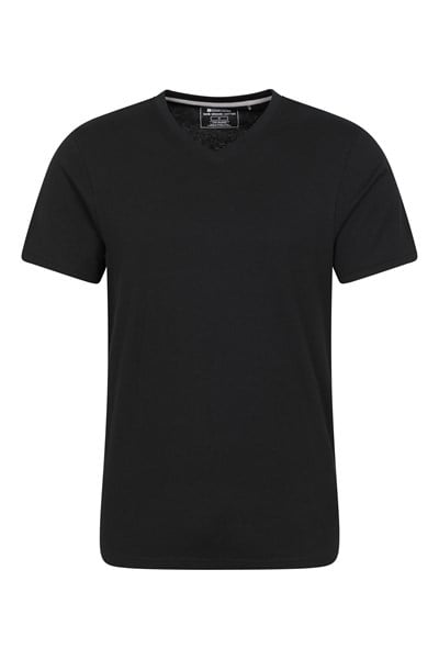 Eden Mens Organic V-Neck T-Shirt - Black