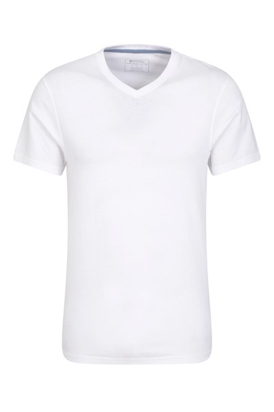 Eden Mens Organic V-Neck T-Shirt - White
