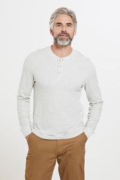 Selby Waffle Henley t-shirt para hombre