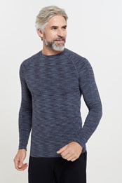 Ascend Mens Bamboo Base Layer Top Charcoal
