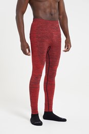 Slalom pantalones capa base sin costuras para hombre Rojo