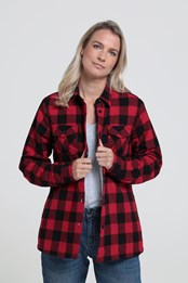 Ottawa chaqueta con forro de sherpa para mujer Rojo