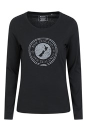 New Zealand Womens Organic T-Shirt Black