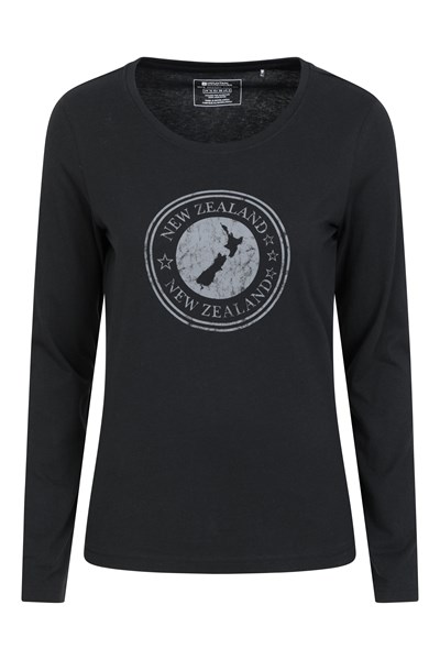 New Zealand Womens Organic T-Shirt - Black