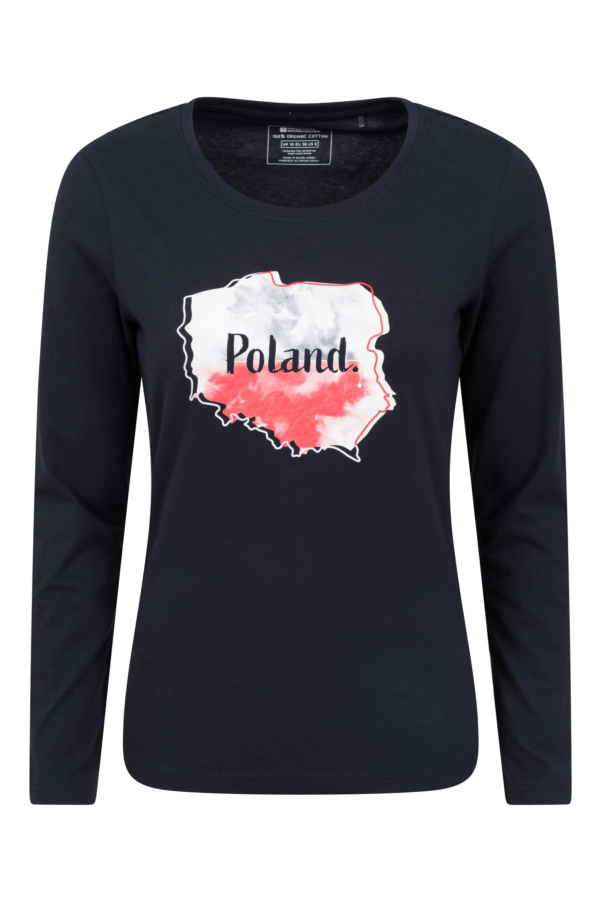 Poland Womens Organic T-Shirt - Navy