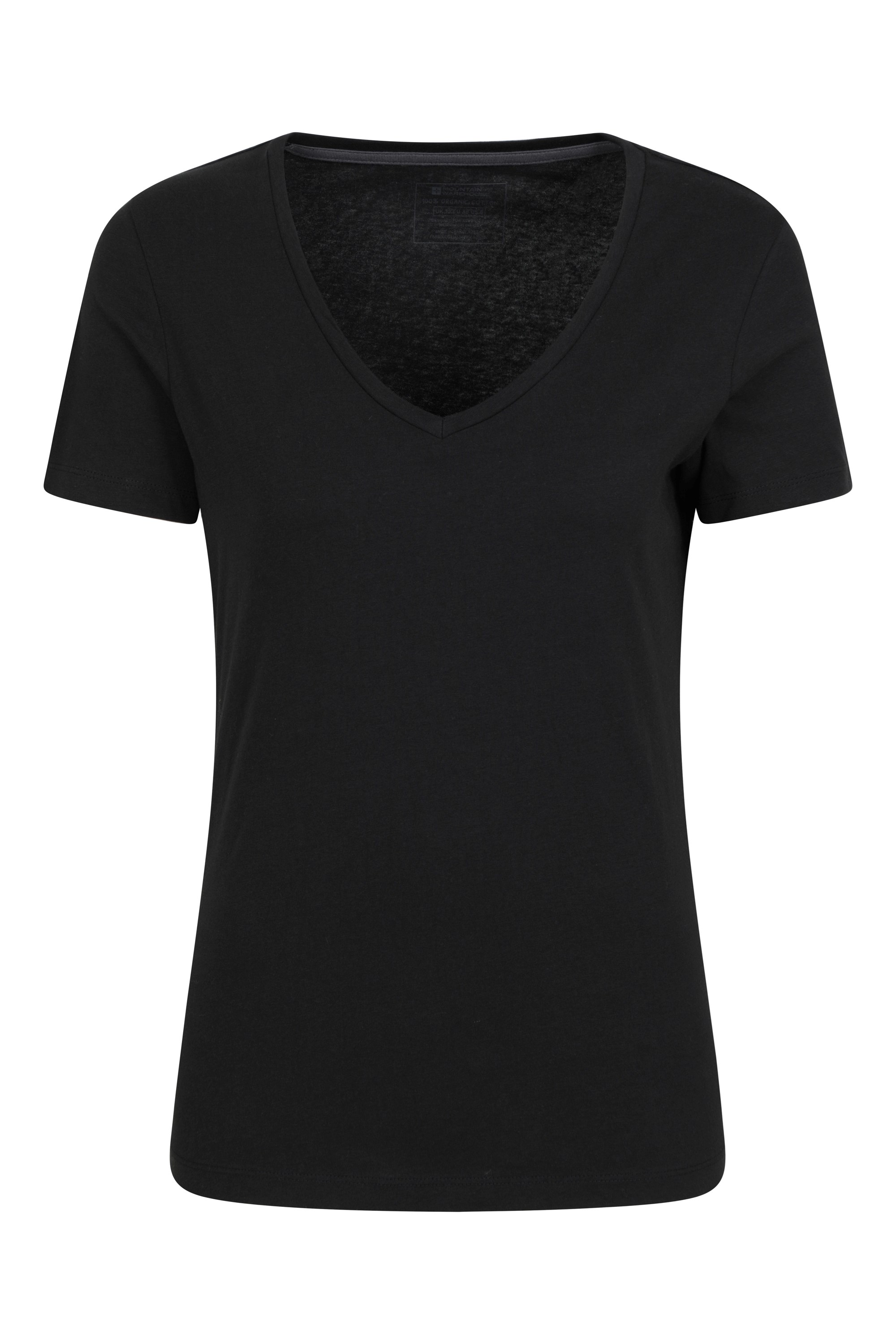Eden Womens Organic V-Neck T-Shirt - Black