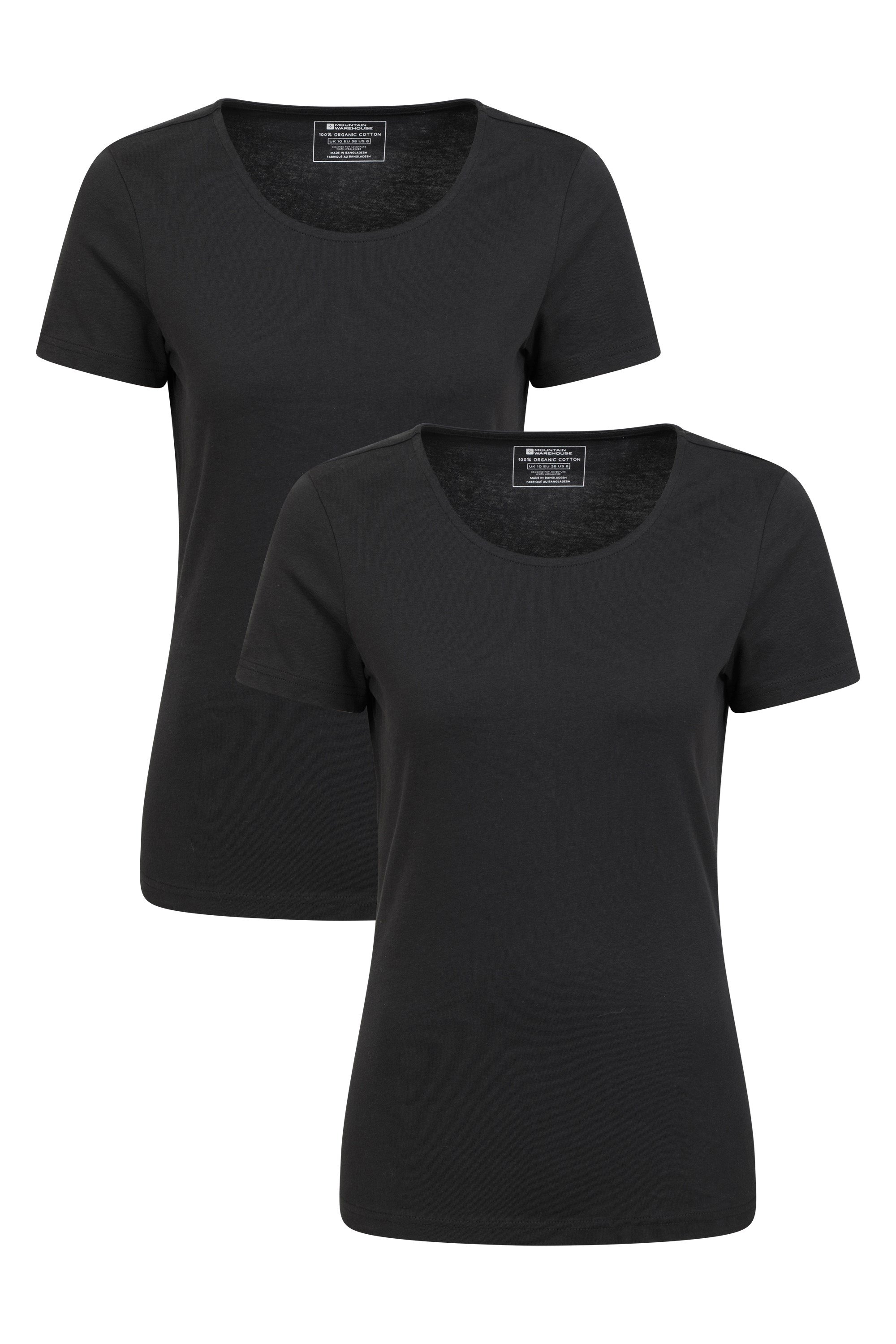 Eden Womens Organic T-Shirt 2-Pack - Black