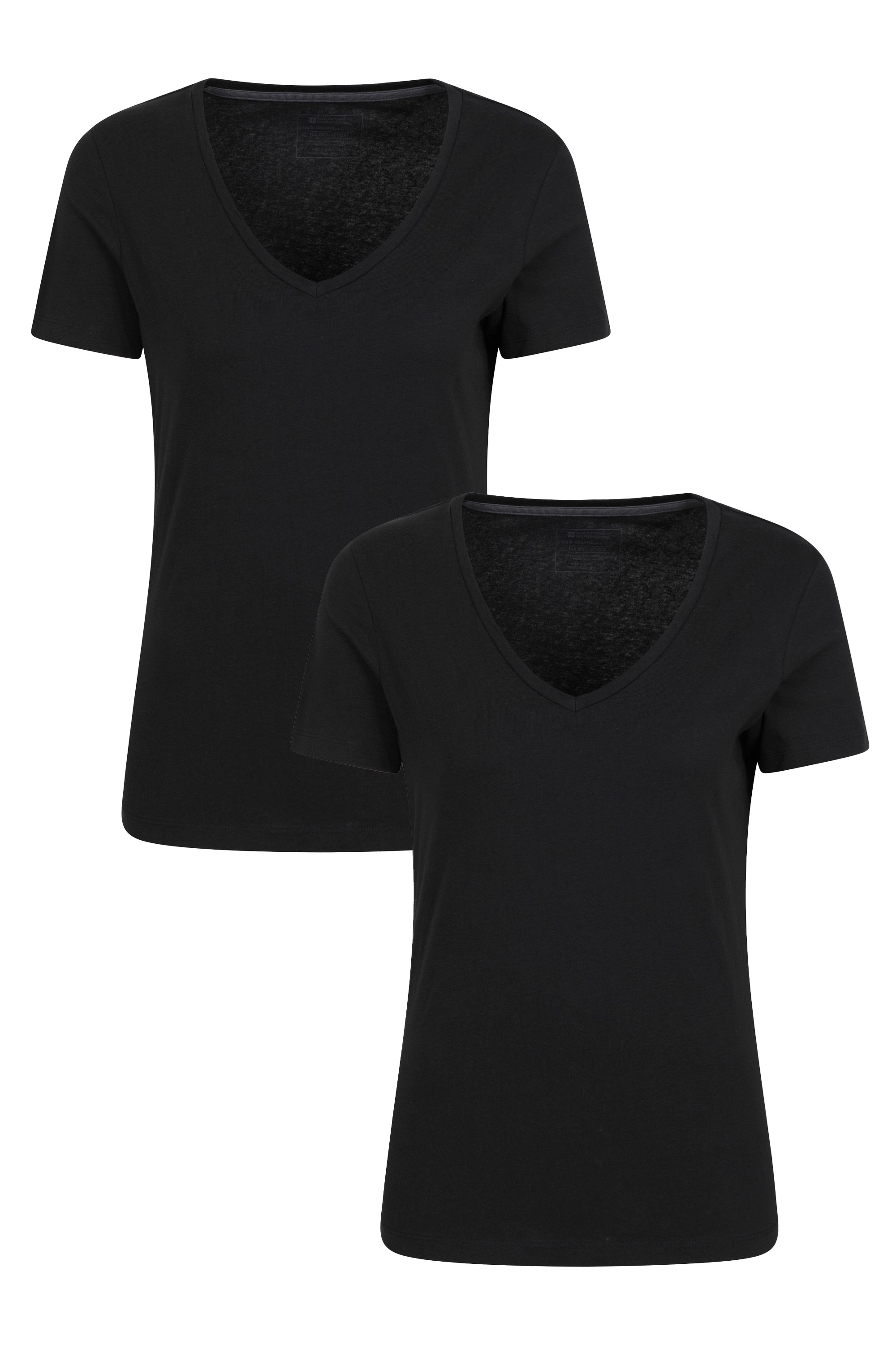 Eden Womens Organic Short Sleeve T-Shirt 2-Pack - Black