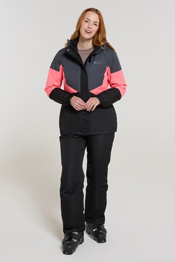 Womens Ski Jacket & Pants Set Bright Pink