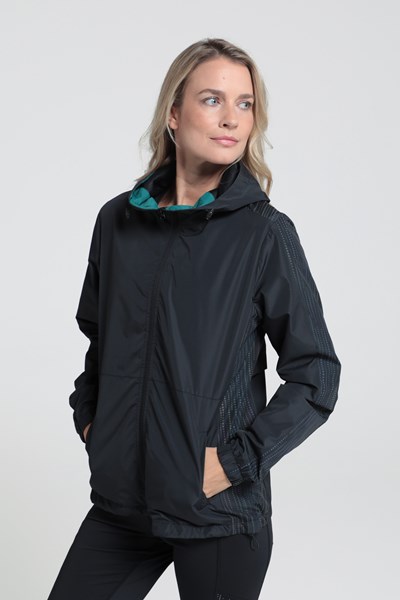 Time Trial Womens Running Jacket - Black