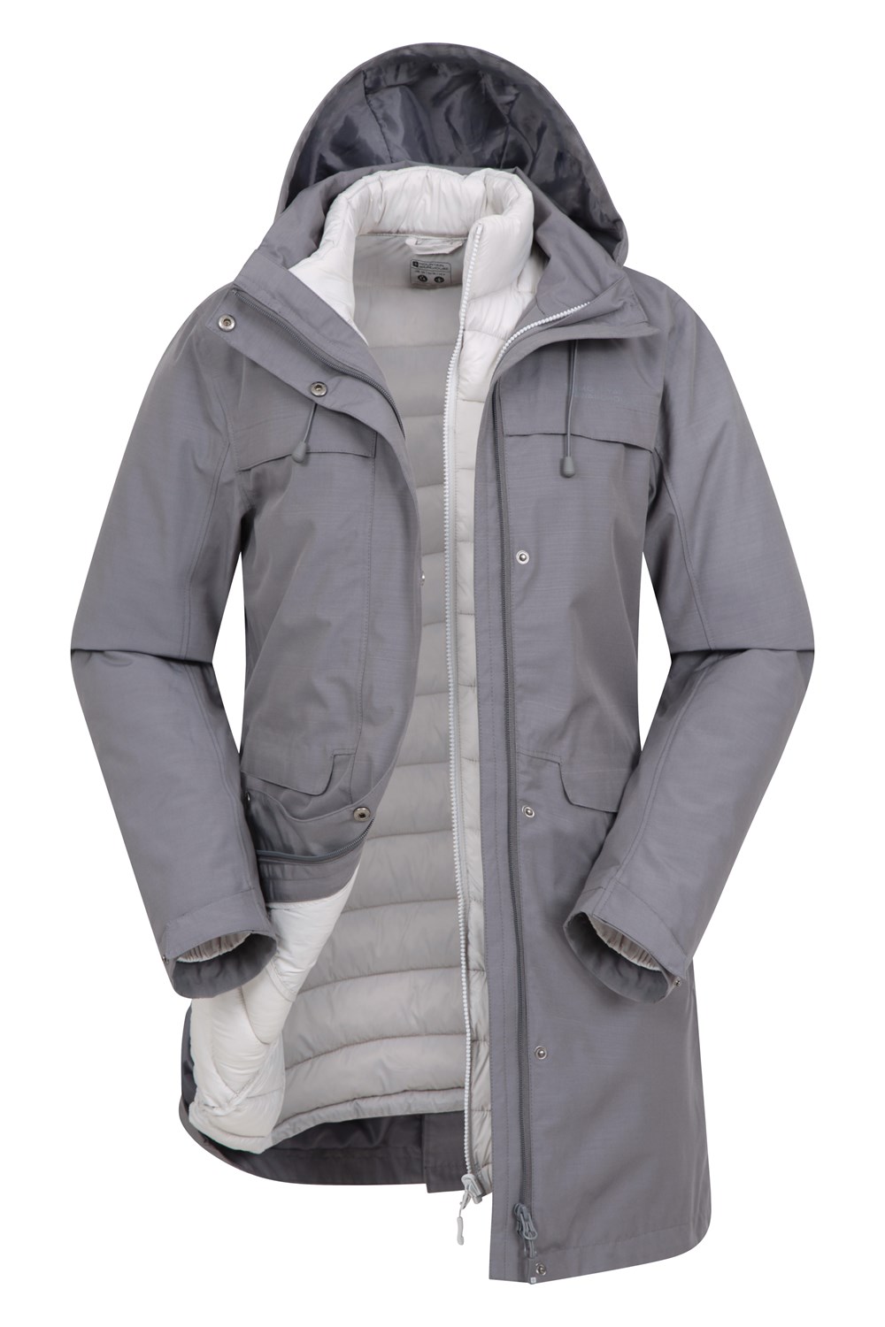 Pre-owned Mountain Warehouse Cloud Burst Wasserdichte 3-in-1-jacke Für Damen, Atmungsaktiv