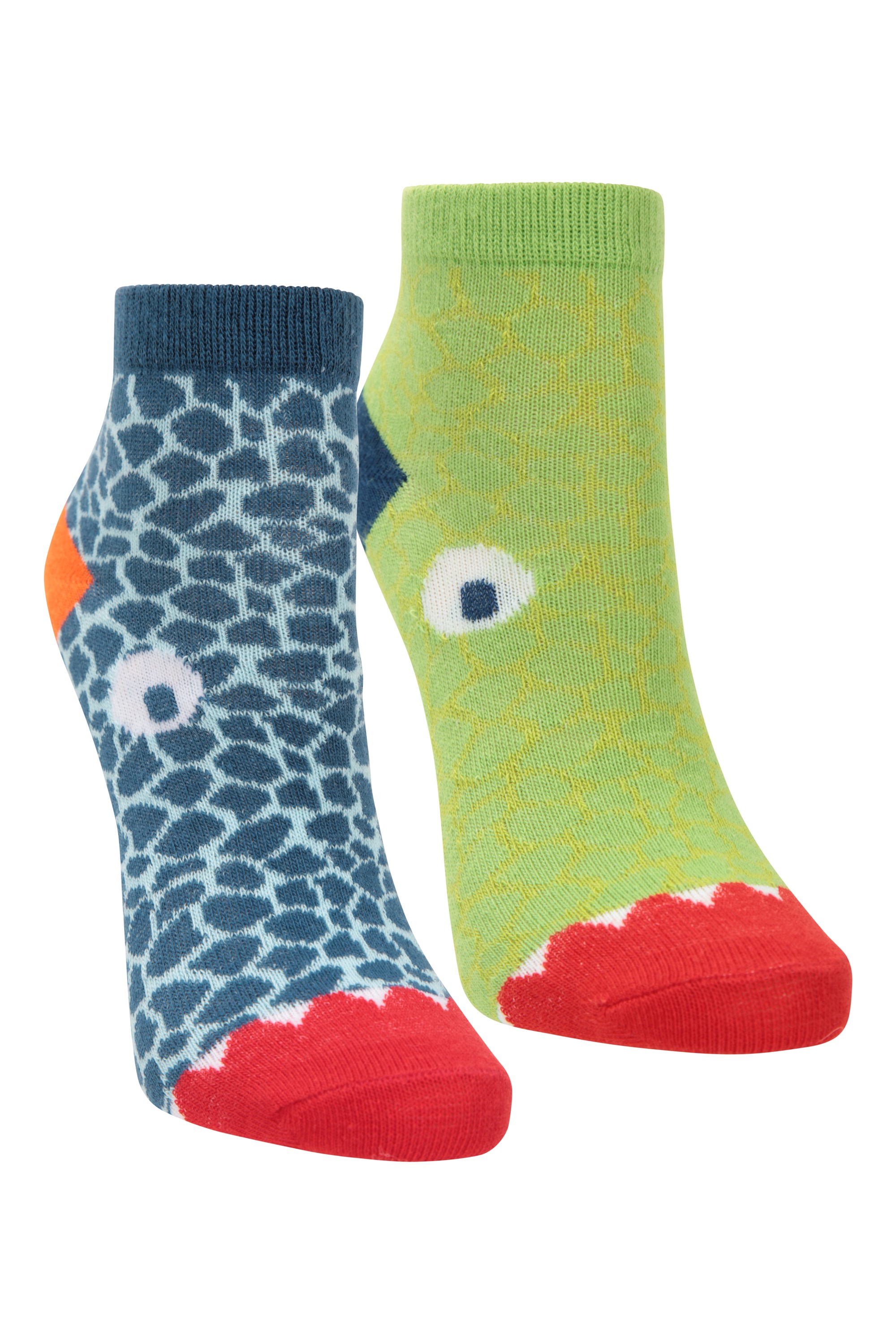 Kids Dino Ankle Socks - Green