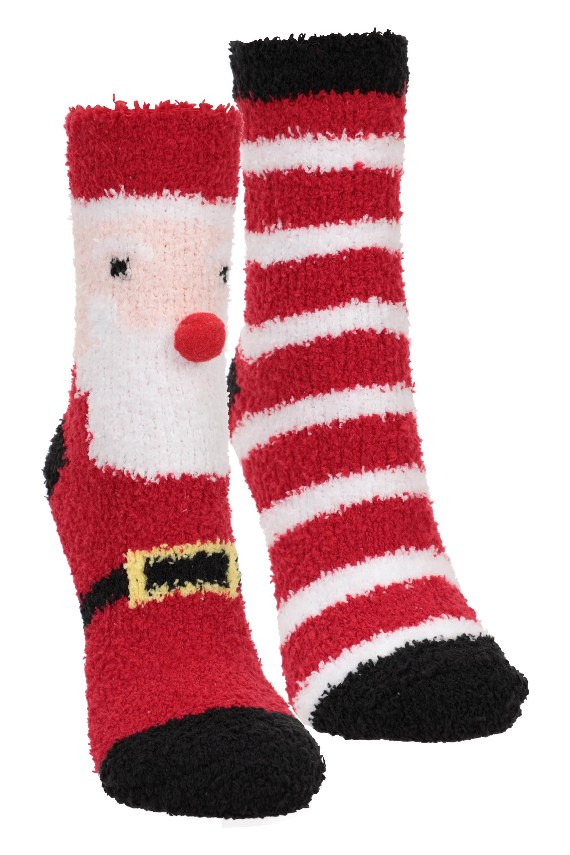 Christmas Kids Cosy Santa Socks 2-Pack - Red