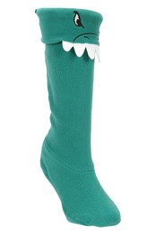 Kids Animal Welly Liners Green