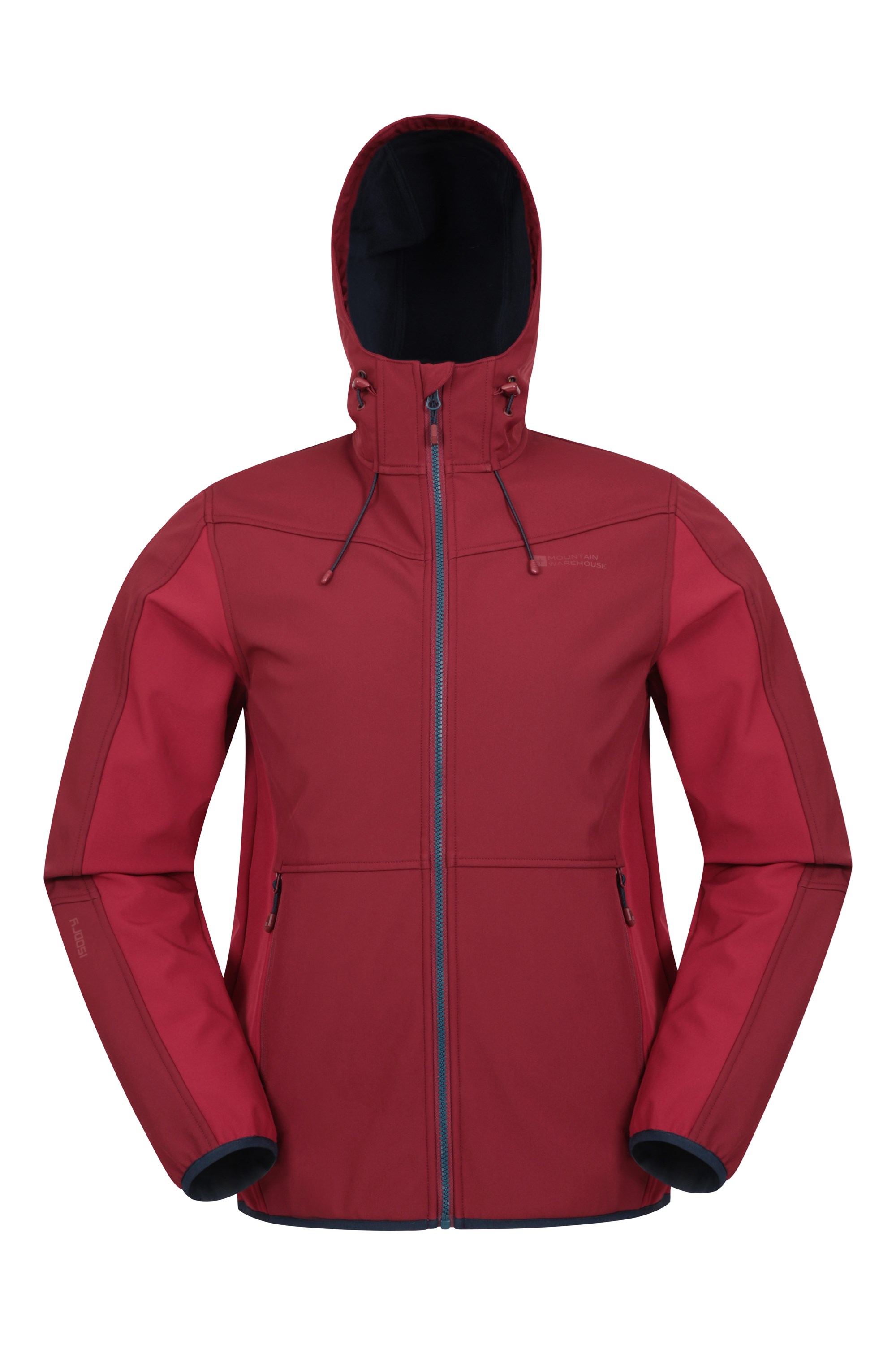 Water Resistant Rain Coat Mountain Warehouse Exodus Mens Softshell Jacket Practical Design Casual Jacket for Spring Adjustable Shell Jacket 