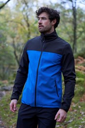 Vertex Mens Water Resistant Softshell Jacket Bright Blue