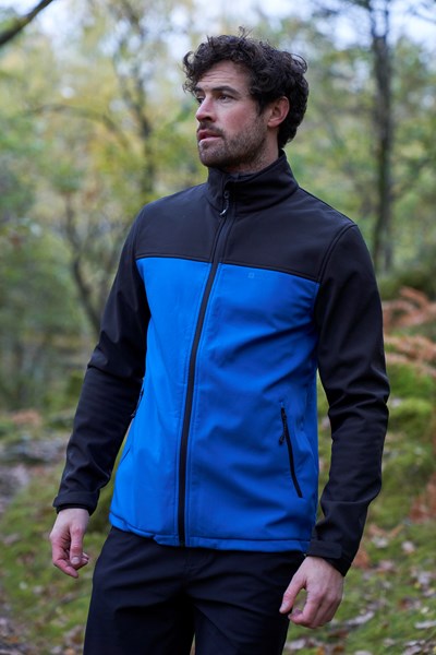 Vertex Mens Water Resistant Softshell Jacket - Blue