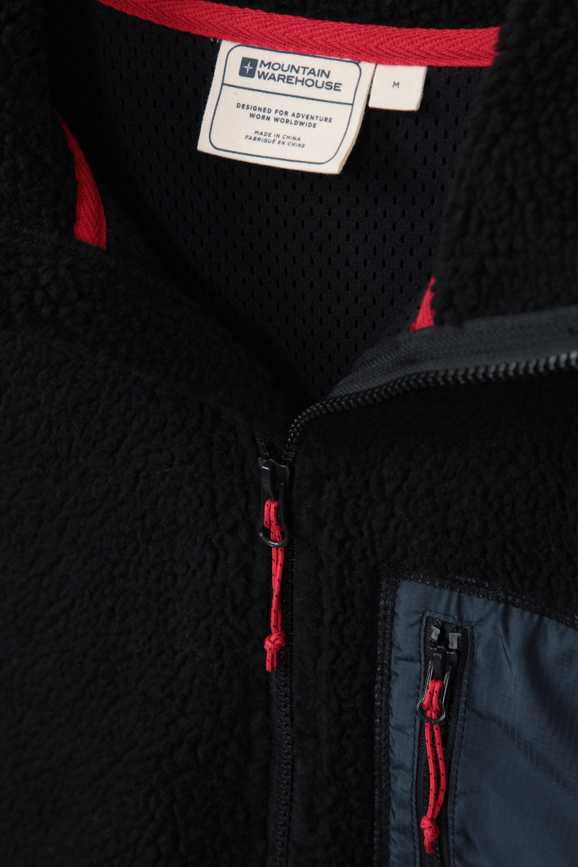 Mountain Warehouse Treston Mens Full-Zip Fleece Jacket - Black | Size 3XL