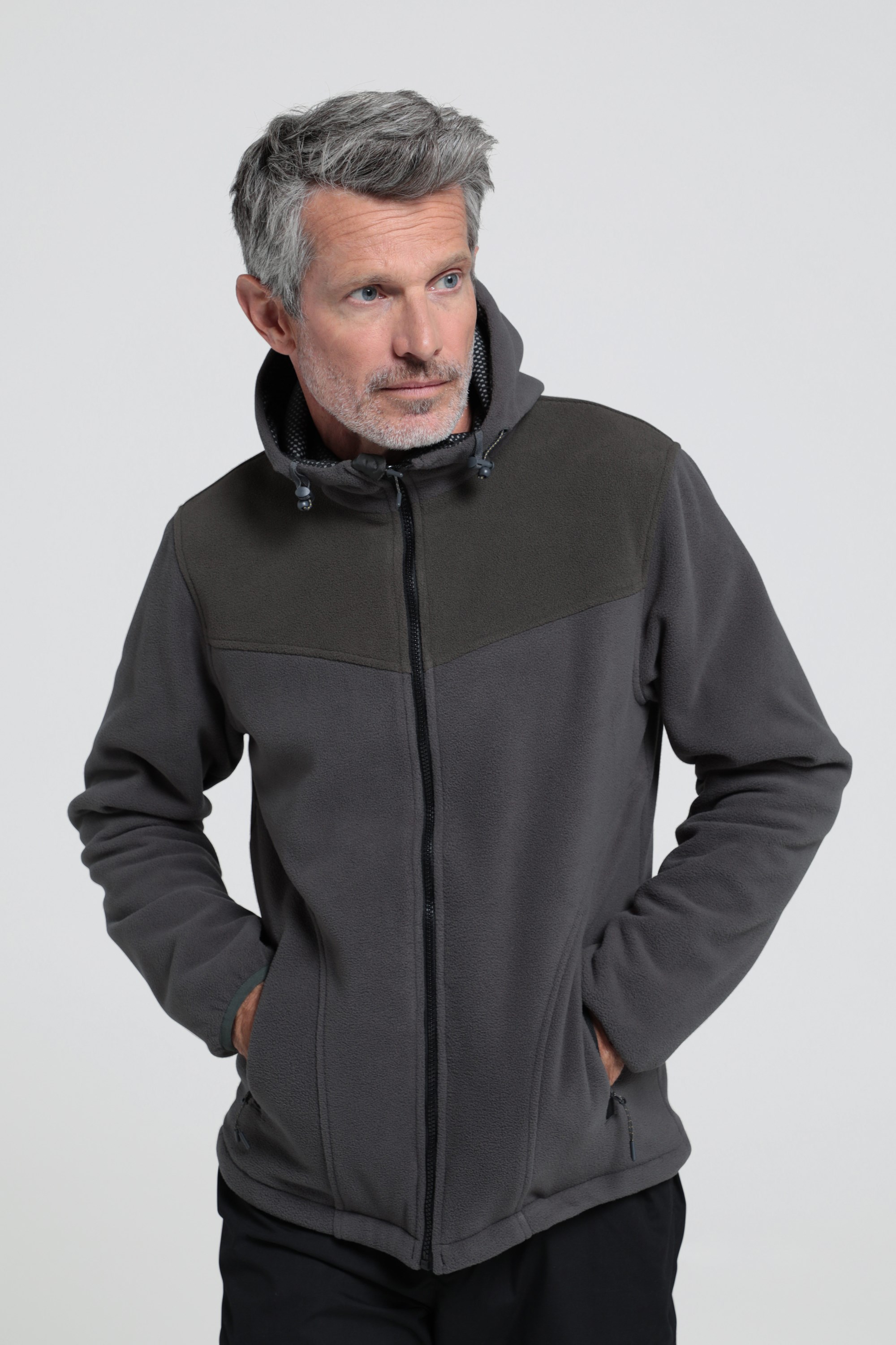 Full Zip Sweatshirt Breathable Sweater Windproof Mountain Warehouse Bernard Mens Windproof Fleece Two Pockets Great for Everyday Use & Winter Elastic Cuffs 